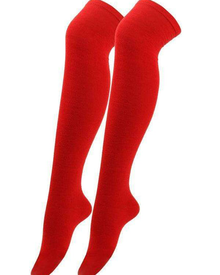 Joyful Holiday Over-the-Knee Socks with Charming Floral Print