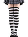 Women's Christmas Festive Striped Stockings in Two-Tone Style
