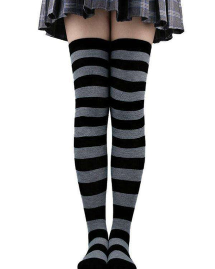 Festive Floral and Striped Woman's Holiday Stockings