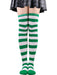 Holiday Festive Women's Christmas Floral Striped Stockings - Warm & Cheerful Style