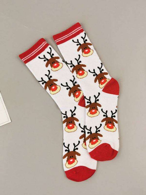 Festive Floral Cotton Socks for a Cozy Christmas