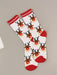 Christmas Cheer Floral Print Women's Cotton Socks