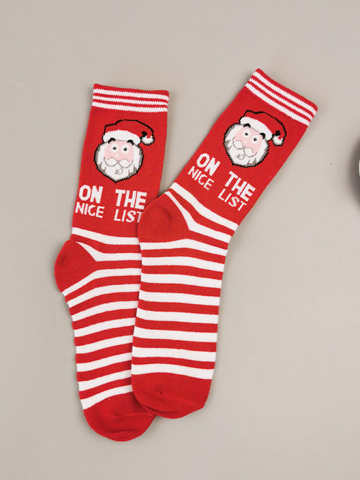 Festive Christmas Cotton Socks for Women with Holiday Cheer