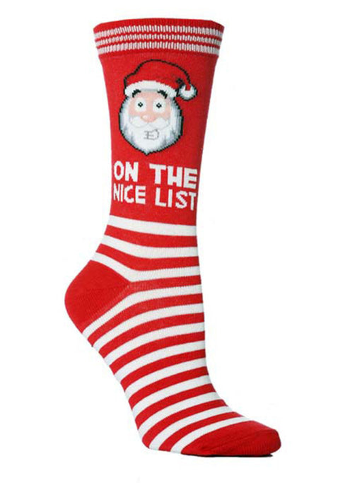 Holiday Festive Women's Christmas Cotton Socks in Mid Tube Length