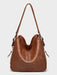 Versatile PU Shoulder Bag with Woven Design