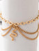 Golden Serpent Tassel Anklet: Stylish Three-Layered Design with Heart Charm