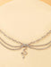 Serpent Heart Charm Triple-Layered Anklet with Elegant Tassel