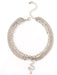 Serpent Heart Charm Triple-Layered Anklet with Elegant Tassel