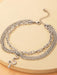 Serpent Heart Charm Triple-Layered Anklet with Elegant Tassel