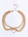 Serpent Heart Charm Triple-Layered Anklet with Elegant Tassel