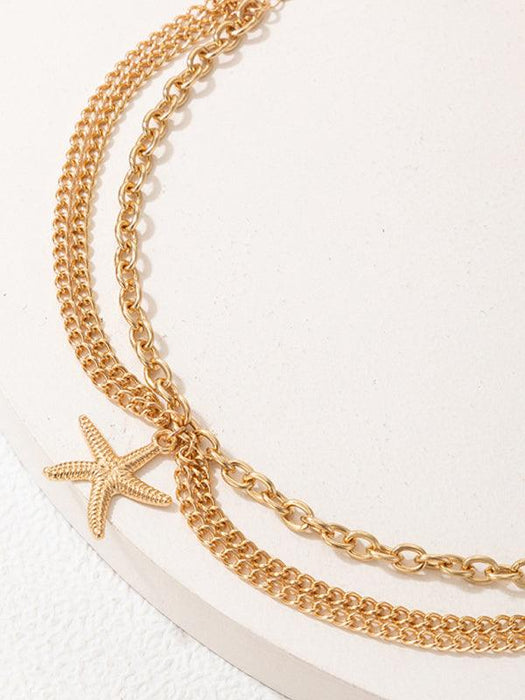 Golden Serpent Tassel Anklet: Exquisite Three-Layered Design with Heart Charm