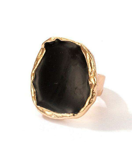 Chic Retro Gold Alloy Ring with Distinctive Design