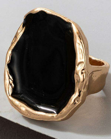 Chic Retro Gold Alloy Ring with Distinctive Design