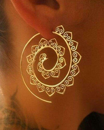 Vintage Heart Swirl Earrings - Retro Chic Dangle Ear Adornments by JakotoNew