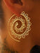 Vintage Spiral Heart Earrings - Stylish Alloy Ear Ornaments from JakotoNew
