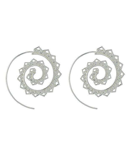 Vintage Heart Swirl Earrings - Retro Chic Dangle Ear Adornments by JakotoNew