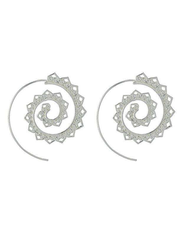 Vintage Heart Swirl Earrings - Retro Chic Dangle Ear Adornments by JakotoNew