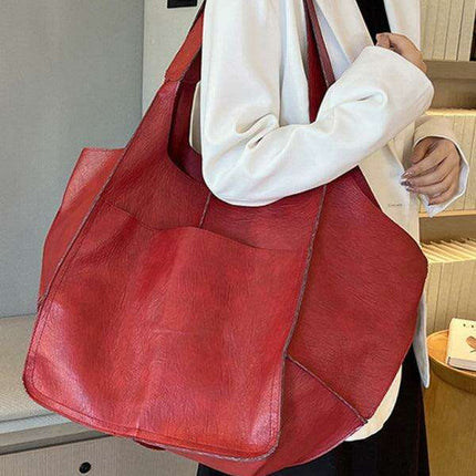 Luxurious Oversized Soft Leather Tote Bag for Effortless Elegance