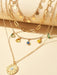 Dazzling Rhinestone Tassel Layered Necklace with Geometric Flair