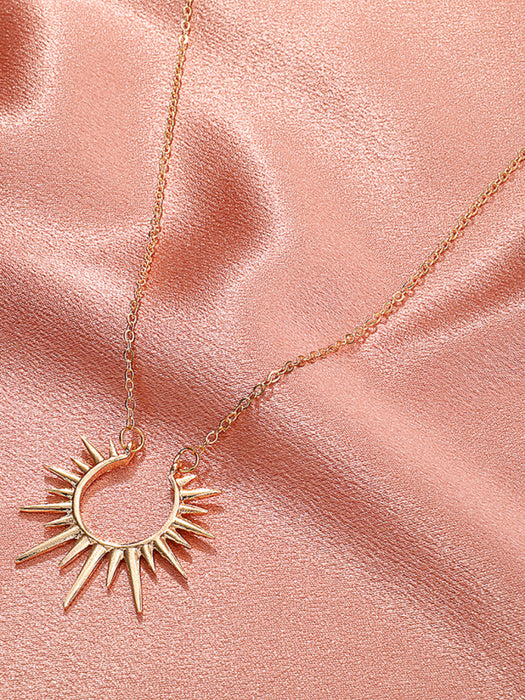 Sunflower Pendant Choker - Vintage Alloy Jewelry for Style Trailblazers