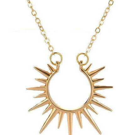 Sunflower Pendant Choker - Vintage Alloy Necklace for Style Trailblazers