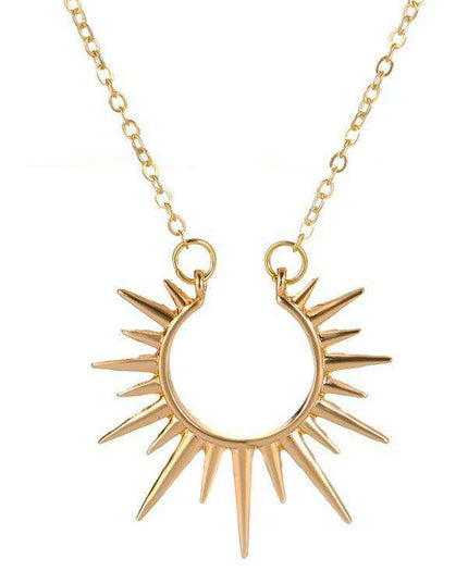 Sunflower Pendant Choker - Vintage Alloy Necklace for Style Trailblazers