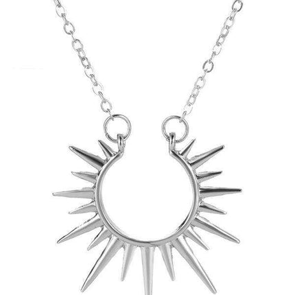 Sunflower Pendant Choker - Vintage Alloy Necklace for Style Trailblazers