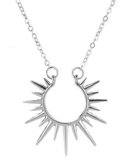 Sunflower Pendant Choker - Vintage Alloy Necklace for Style Trailblazers