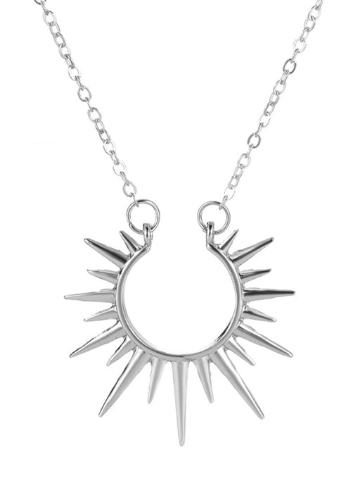 Sunflower Pendant Necklace - An Elegant Alloy Accessory for Style Trendsetters.