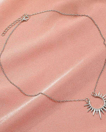 Sunflower Pendant Choker - Vintage Alloy Necklace for Style Trailblazers