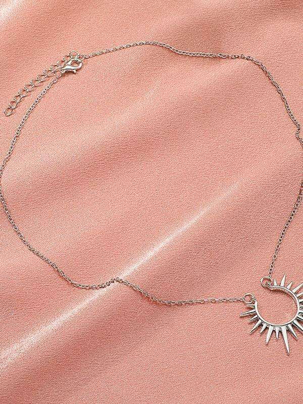 Sunflower Pendant Choker - Vintage Alloy Necklace for Style Trailblazers