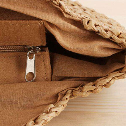 Coastal Elegance: Women's Trendy Woven Straw Shoulder Tote Bag