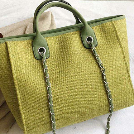 Stylish Multi-Functional Tote Bag with Chain-Strap for the On-the-Go Woman