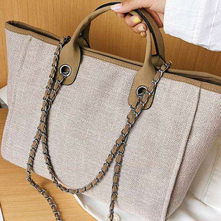 Stylish Multi-Functional Tote Bag with Chain-Strap for the On-the-Go Woman