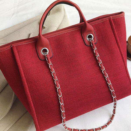 Stylish Multi-Functional Tote Bag with Chain-Strap for the On-the-Go Woman