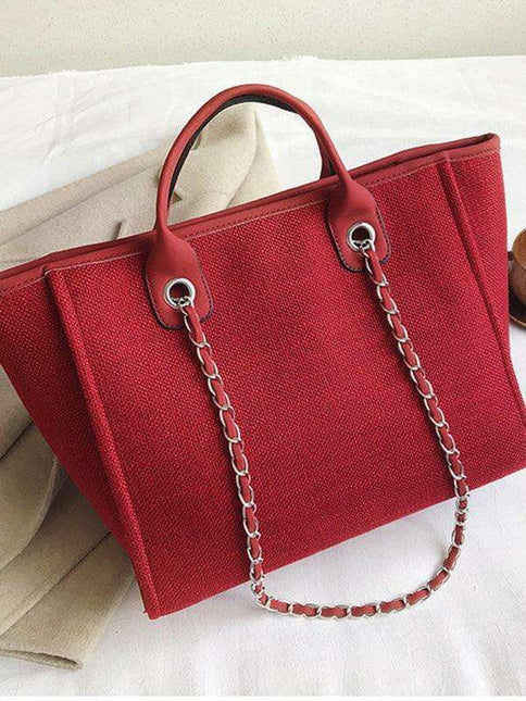Stylish Multi-Functional Tote Bag with Chain-Strap for the On-the-Go Woman
