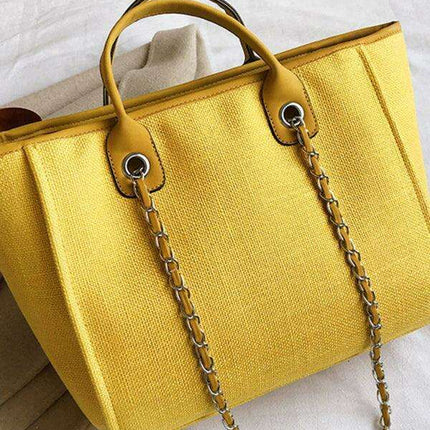 Stylish Multi-Functional Tote Bag with Chain-Strap for the On-the-Go Woman