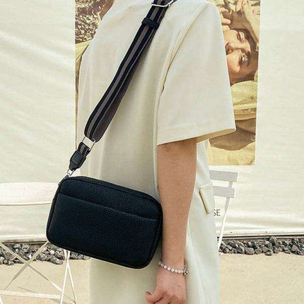 Chic Solid Color PU Women's Crossbody Bag - Stylish Square Shoulder Purse