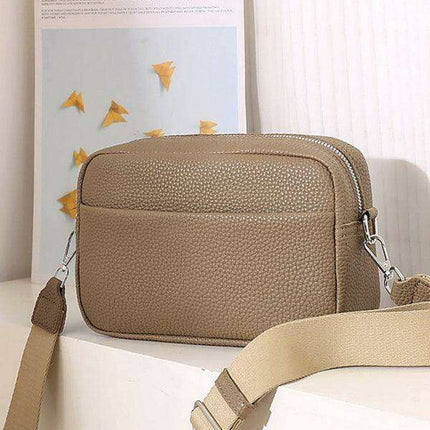 Chic Solid Color PU Women's Crossbody Bag - Stylish Square Shoulder Purse