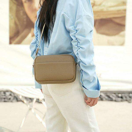 Chic Solid Color PU Women's Crossbody Bag - Stylish Square Shoulder Purse