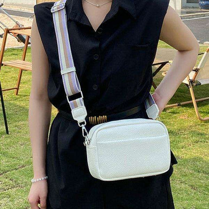 Chic Solid Color PU Women's Crossbody Bag - Stylish Square Shoulder Purse