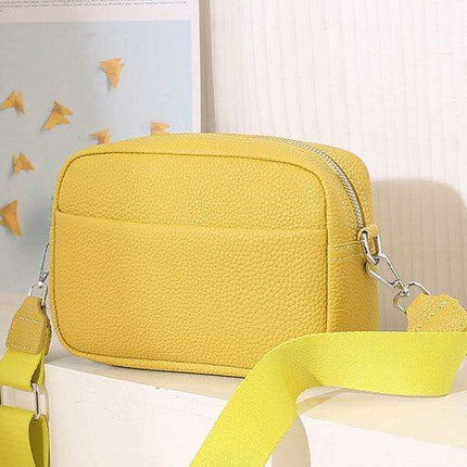 Chic Solid Color PU Women's Crossbody Bag - Stylish Square Shoulder Purse