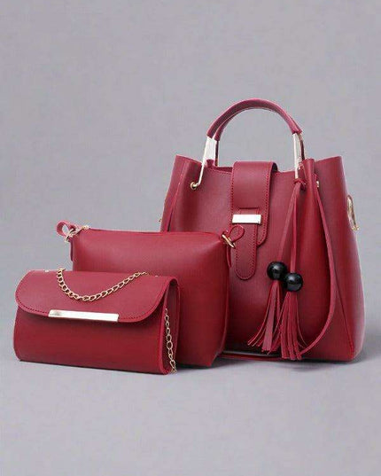 Chic Women's Handbag Set: Effortless Style in Three Versatile Pieces