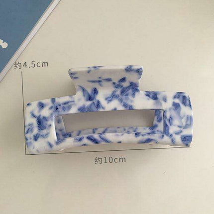 Retro Blue Floral Hairpin: Embrace Timeless Elegance in Your Style