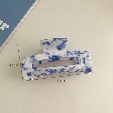 Retro Blue Floral Hairpin: Embrace Timeless Elegance in Your Style