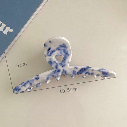 Retro Blue Floral Hairpin: Embrace Timeless Elegance in Your Style