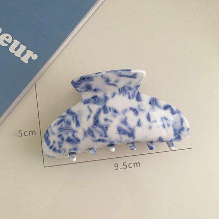 Retro Blue Floral Hairpin: Embrace Timeless Elegance in Your Style