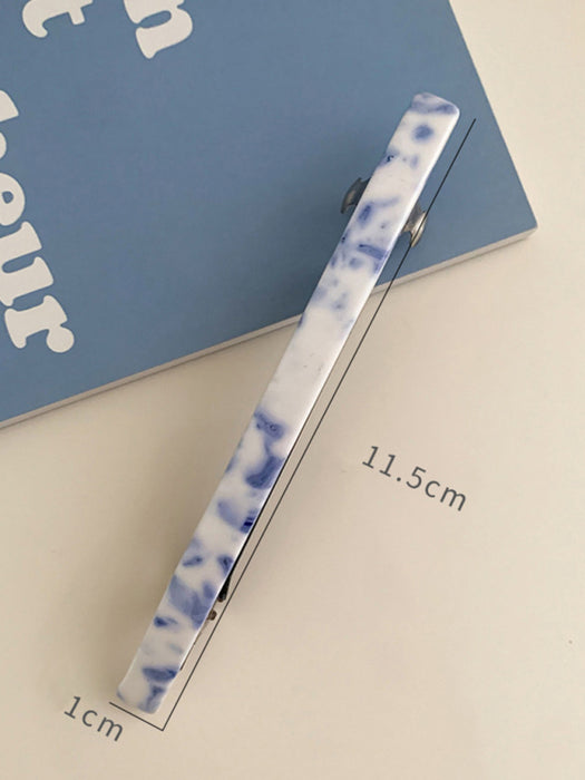 Blue and White Porcelain Hairpin - Vintage Chic Hair Accessory for Effortless Elegance