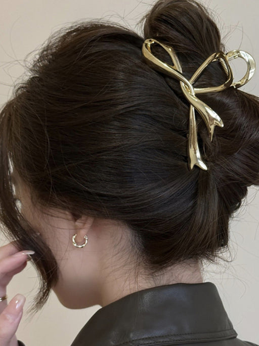 Elegant Streamer Bow Back Head Shark Clip Hair Accessory for Chic Style