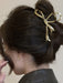 Streamer Bow Back Head Accessory with Shark Clip for Stylish Elegance